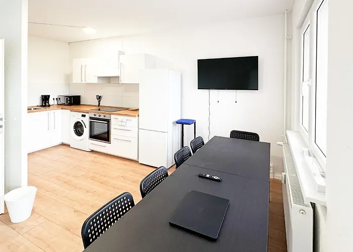 アパート Monteurwohnungen Halle Fuer Teams Kueche Wlan Parkplatz *