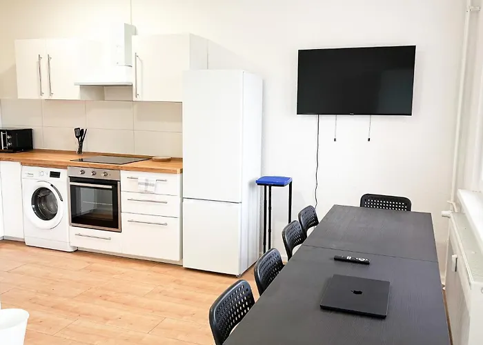 アパート Monteurwohnungen Halle Fuer Teams Kueche Wlan Parkplatz *